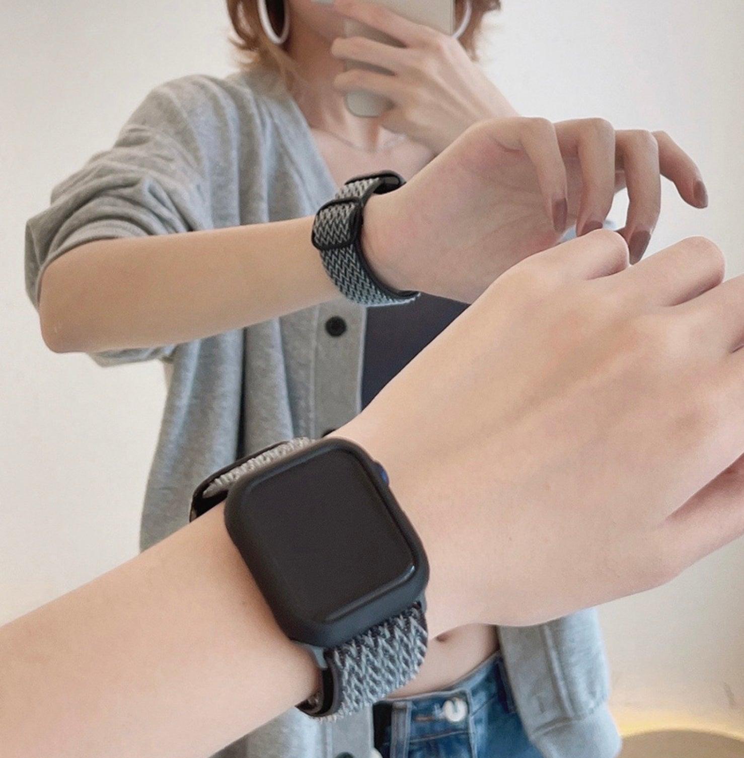 【12色】W字ストレッチバンド アップルウォッチ apple watch バンド givgiv 06グレー⚡人気⚡ 38mm/40mm/41mm用