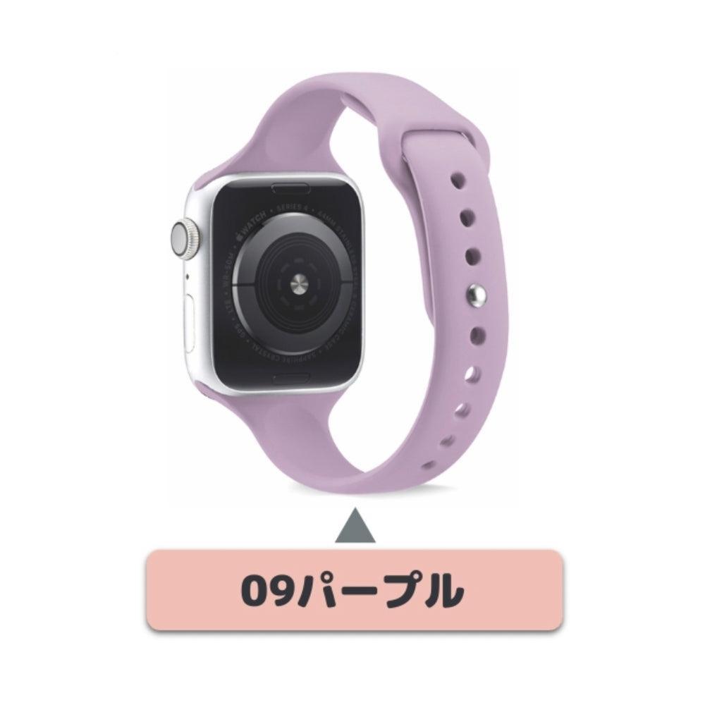 【17色】スリムシリコンバンド アップルウォッチ apple watch バンド givgiv 09パープル 38mm/40mm/41mm用