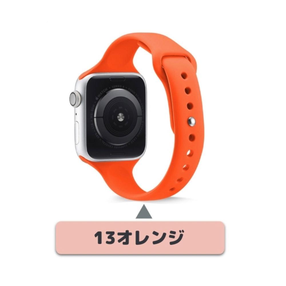【17色】スリムシリコンバンド アップルウォッチ apple watch バンド givgiv 13オレンジ 38mm/40mm/41mm用