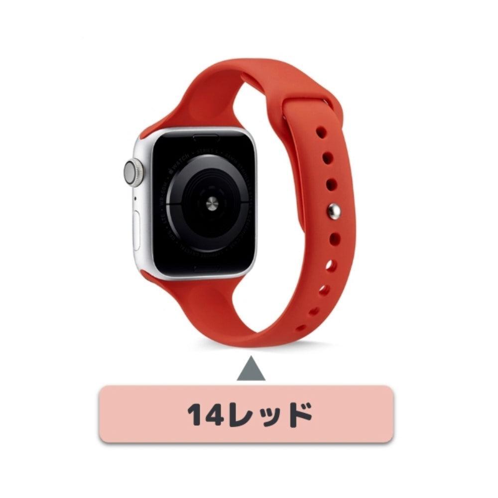 【17色】スリムシリコンバンド アップルウォッチ apple watch バンド givgiv 14レッド 38mm/40mm/41mm用