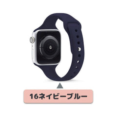 【17色】スリムシリコンバンド アップルウォッチ apple watch バンド givgiv 16ネイビーブルー 38mm/40mm/41mm用
