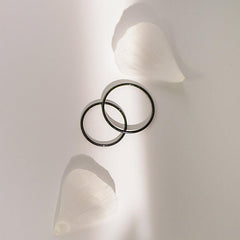 1mmブラックサージカルスチールリング ring SET ME UP♡