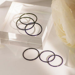 1mmブラックサージカルスチールリング ring SET ME UP♡