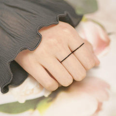 1mmブラックサージカルスチールリング ring SET ME UP♡