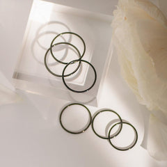 1mmブラックサージカルスチールリング ring SET ME UP♡