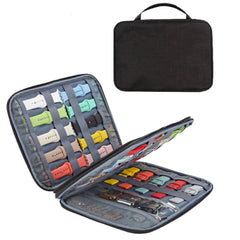 2層式 大量 applewatch バンド 専用 保管バッグ、トラベルポーチ apple watch バンド givgiv 2層式バッグ ブラック