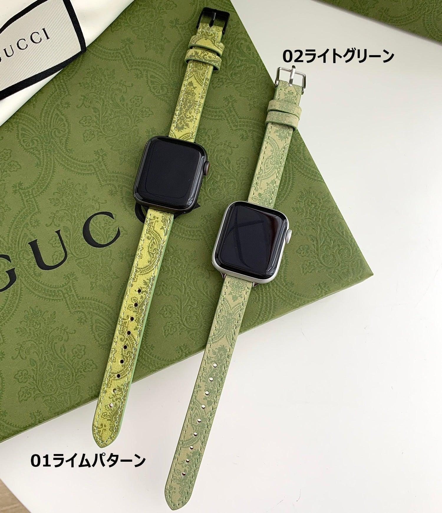 【2色】スリム エスニックパターン 本革 applewatchバンド apple watch バンド givgiv