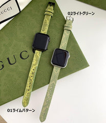 【2色】スリム エスニックパターン 本革 applewatchバンド apple watch バンド givgiv