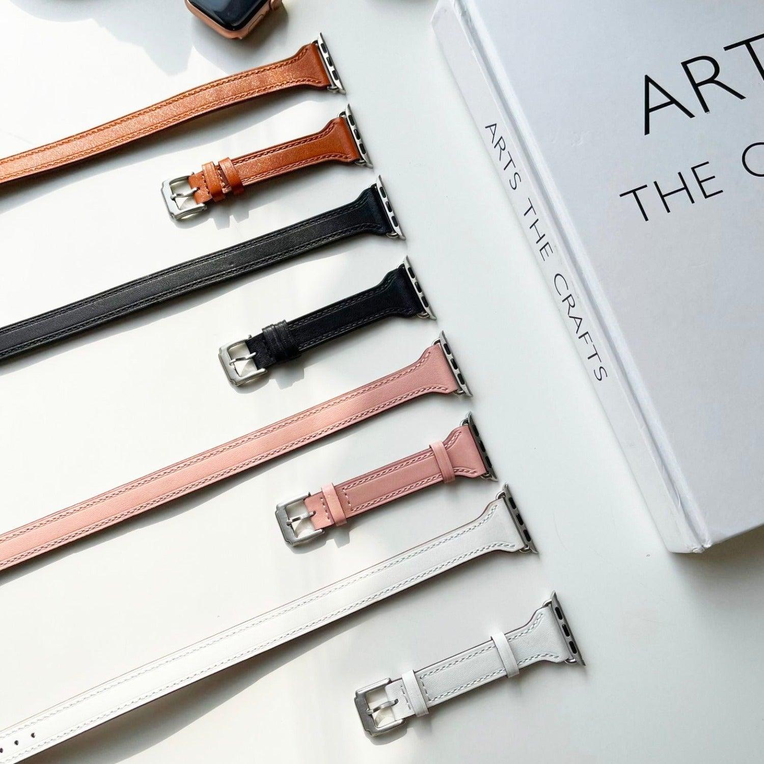 【4色】本革 2重巻き ビッグネーム バンド applewatch apple watch バンド givgiv