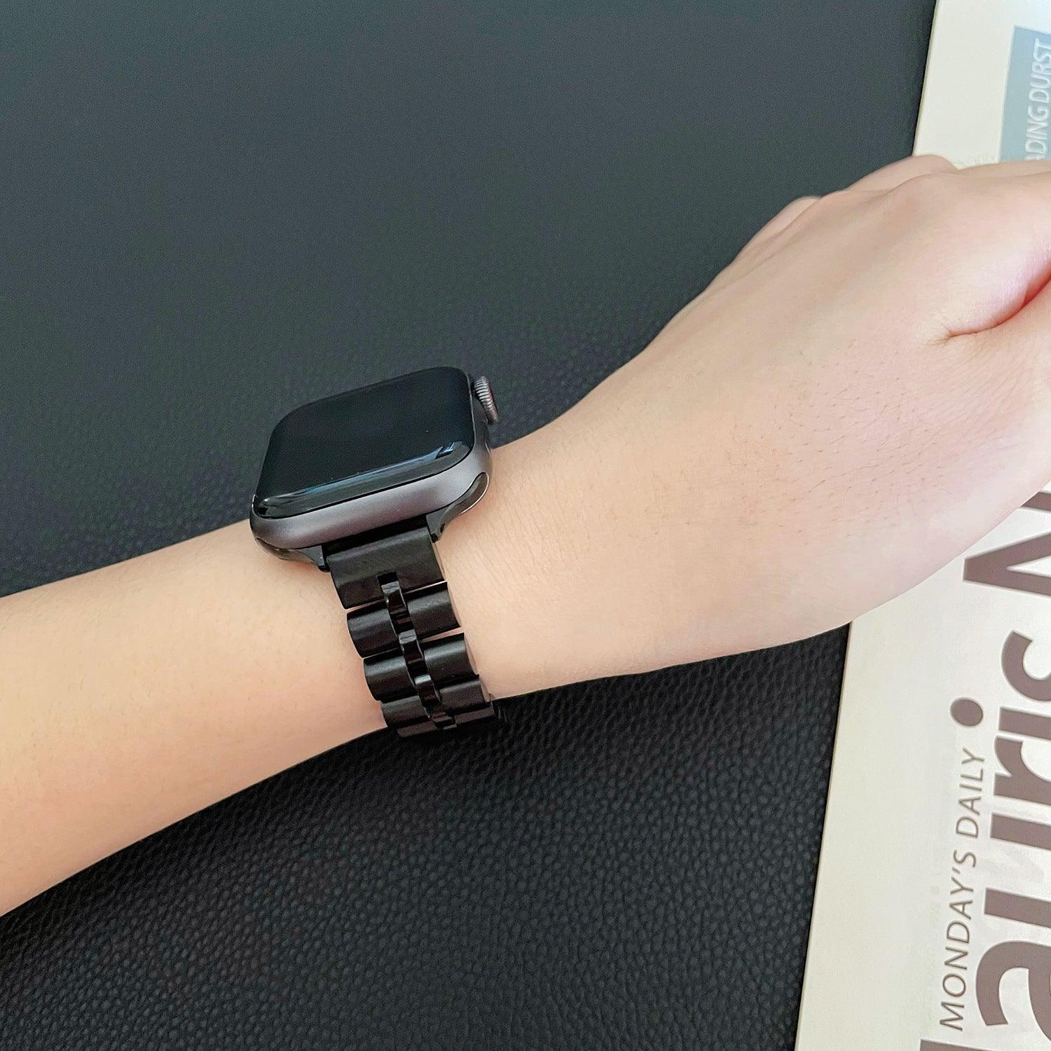 【4色】メタル 3ビーズ スリム チェーンバンド applewatch# apple watch バンド givgiv