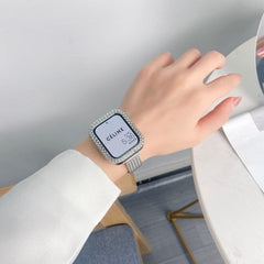 【4色】スリム編みこみパターンメタル ループバンド apple watch バンド givgiv