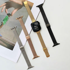 【4色】スリム編みこみパターンメタル ループバンド apple watch バンド givgiv