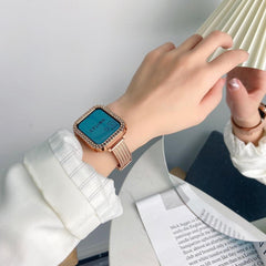 【4色】スリム編みこみパターンメタル ループバンド apple watch バンド givgiv