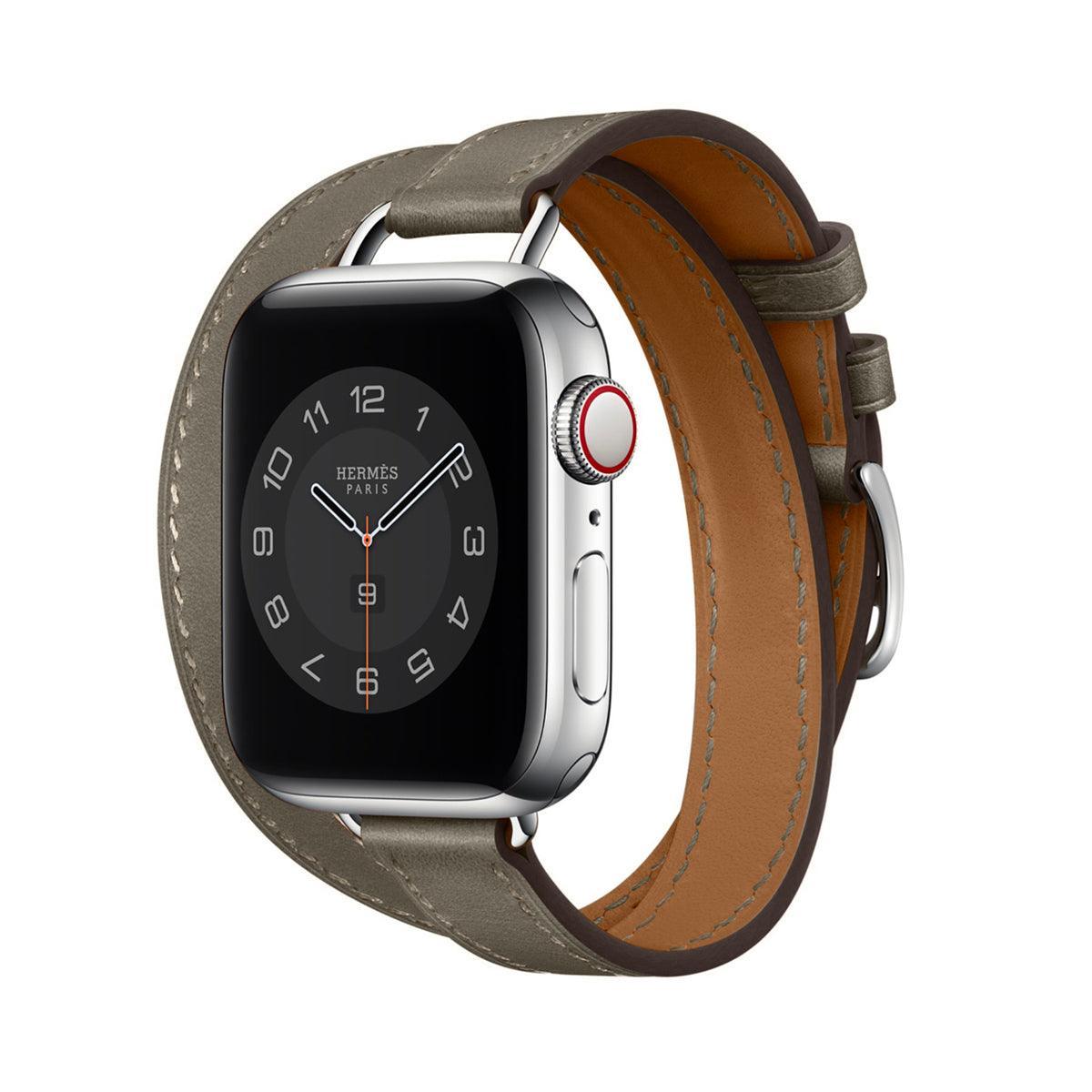 【5色】アトラージュ 本革 ダブルツアー バンド applewatch7 対応 apple watch バンド givgiv 38mm/40mm/41mm用 04エトゥープ⚡人気⚡