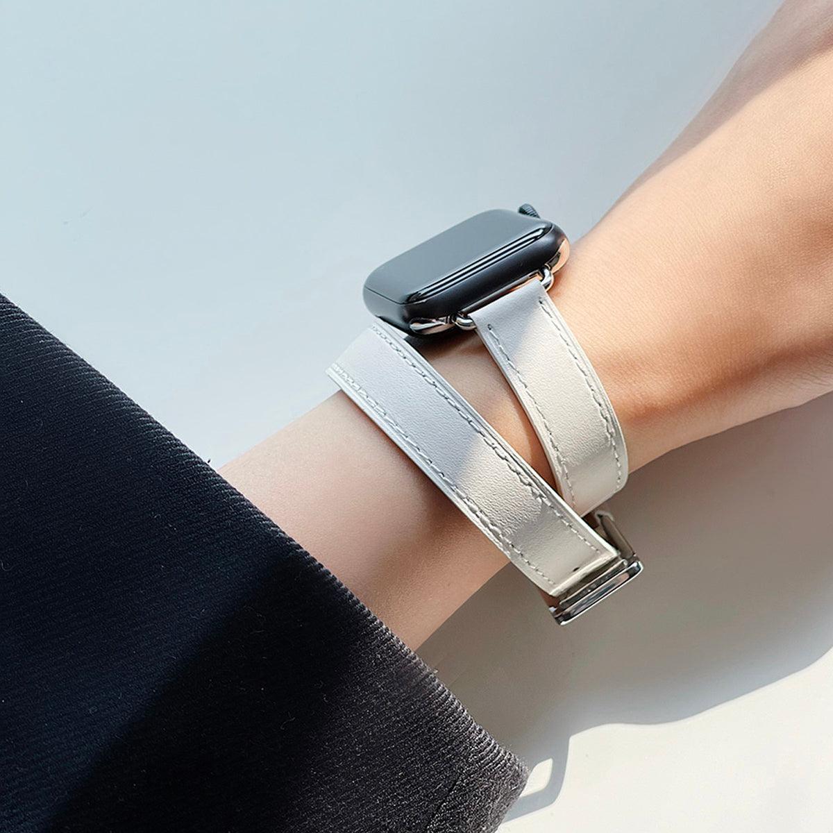 【5色】アトラージュ 本革 ダブルツアー バンド applewatch7 対応 apple watch バンド givgiv