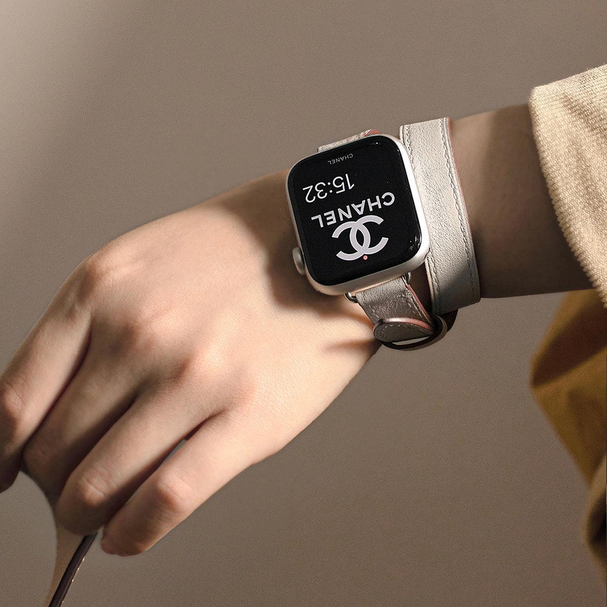 【5色】アトラージュ 本革 ダブルツアー バンド applewatch7 対応 apple watch バンド givgiv