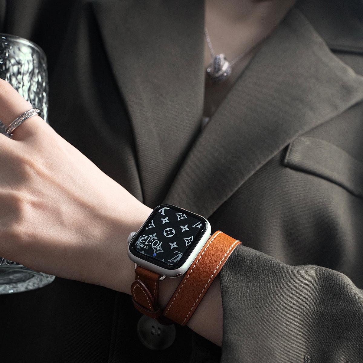 【5色】アトラージュ 本革 ダブルツアー バンド applewatch7 対応 apple watch バンド givgiv