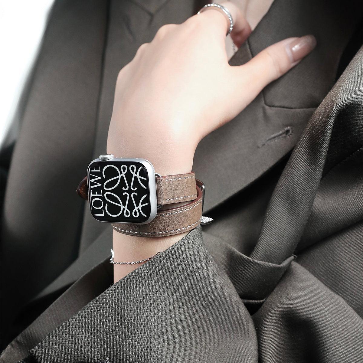 【5色】アトラージュ 本革 ダブルツアー バンド applewatch7 対応 apple watch バンド givgiv