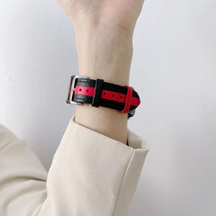 【5色】本革 ツートンラインアップルウォッチ バンド apple watch バンド givgiv