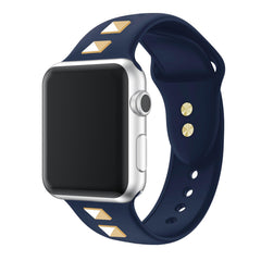 【5色】スクエア リベット シリコンバンド apple watch バンド givgiv 03ネイビー(バンドのみ) 38mm/40mm/41mm用