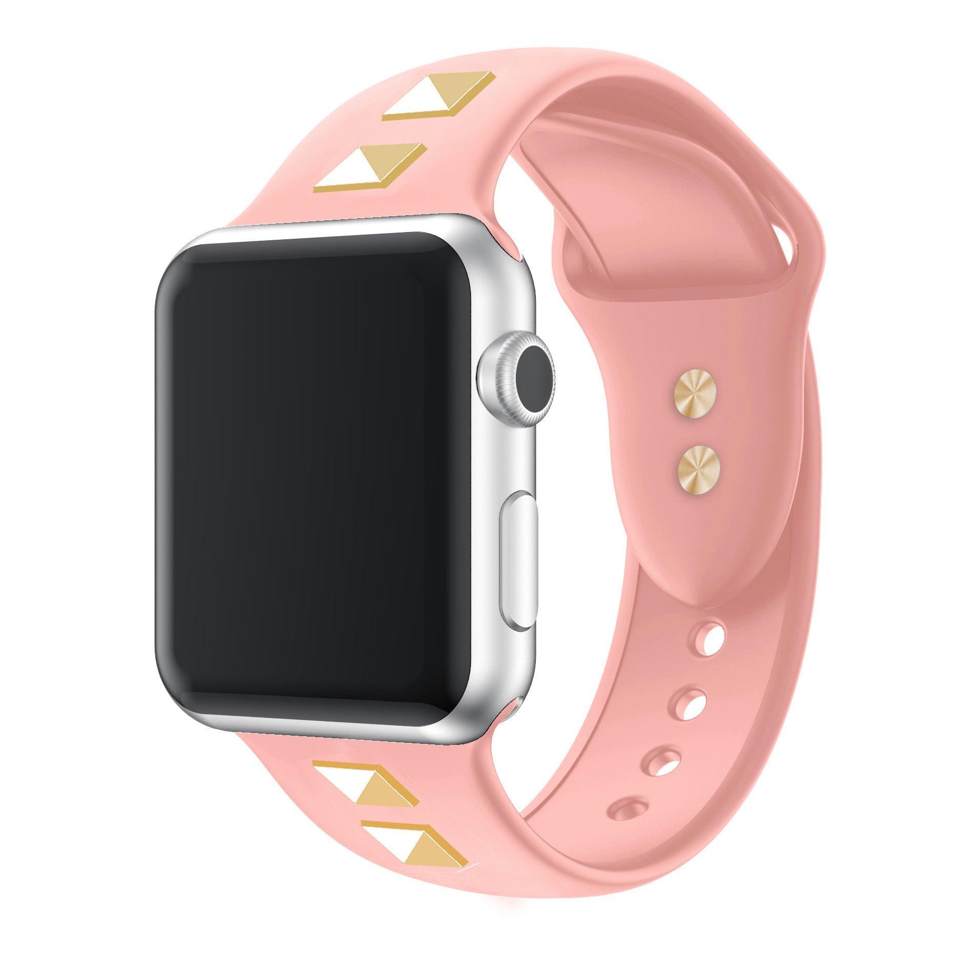 【5色】スクエア リベット シリコンバンド apple watch バンド givgiv 05ピンク (バンドのみ) 38mm/40mm/41mm用