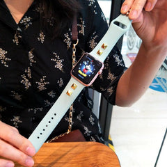 【5色】スクエア リベット シリコンバンド apple watch バンド givgiv
