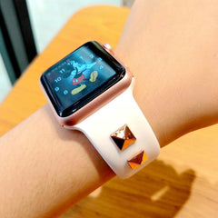 【5色】スクエア リベット シリコンバンド apple watch バンド givgiv
