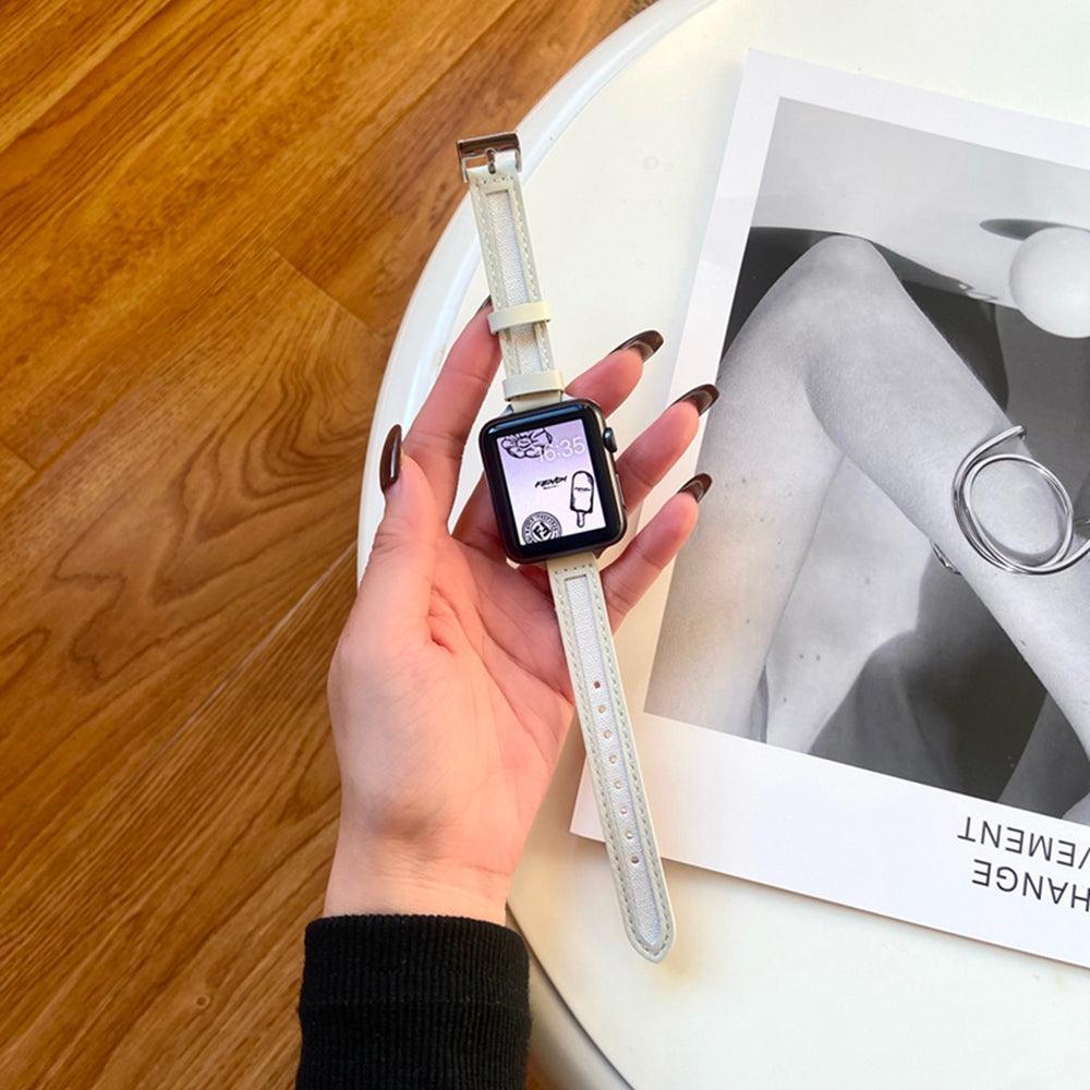 【5色】スリム キャンバス 本革 アップルウォッチ バンド apple watch バンド givgiv