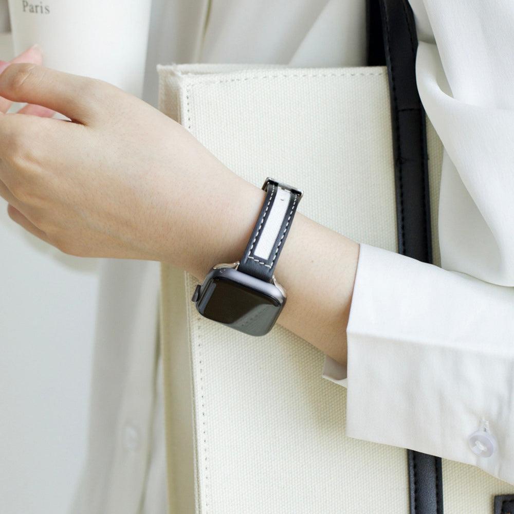 【5色】スリム キャンバス 本革 アップルウォッチ バンド apple watch バンド givgiv