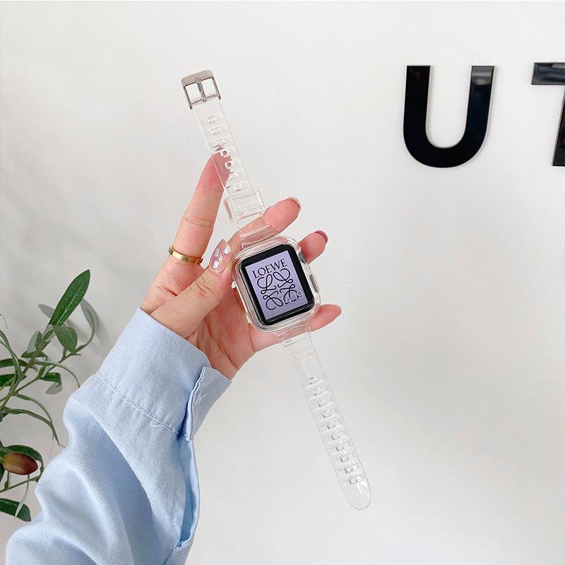 【5色】 スリム クリアー バンド Applewatch専用 apple watch バンド givgiv 38mm/40mm/41mm用 01クリア(無色)