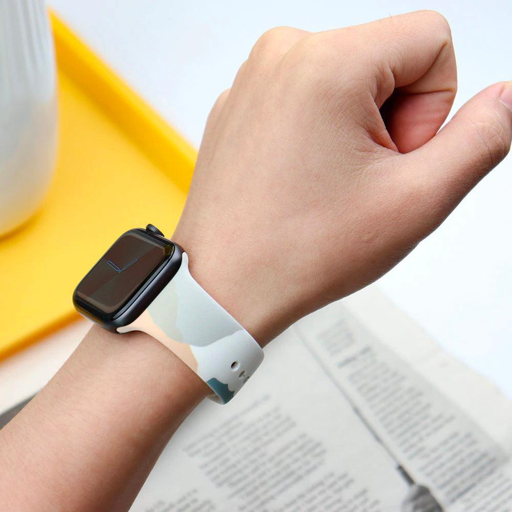 【6色】アート ドローイング シリコンバンド apple watch バンド givgiv