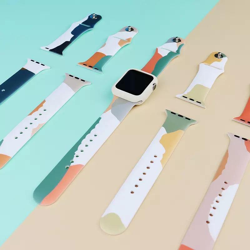 【6色】アート ドローイング シリコンバンド apple watch バンド givgiv
