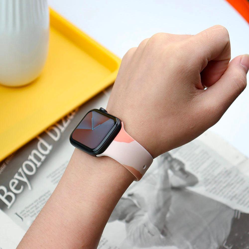 【6色】アート ドローイング シリコンバンド apple watch バンド givgiv