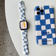 【6色】チェックグリッド シリコンバンド apple watch バンド givgiv