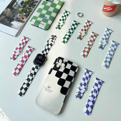【6色】チェックグリッド シリコンバンド apple watch バンド givgiv