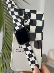 【6色】チェックグリッド シリコンバンド apple watch バンド givgiv