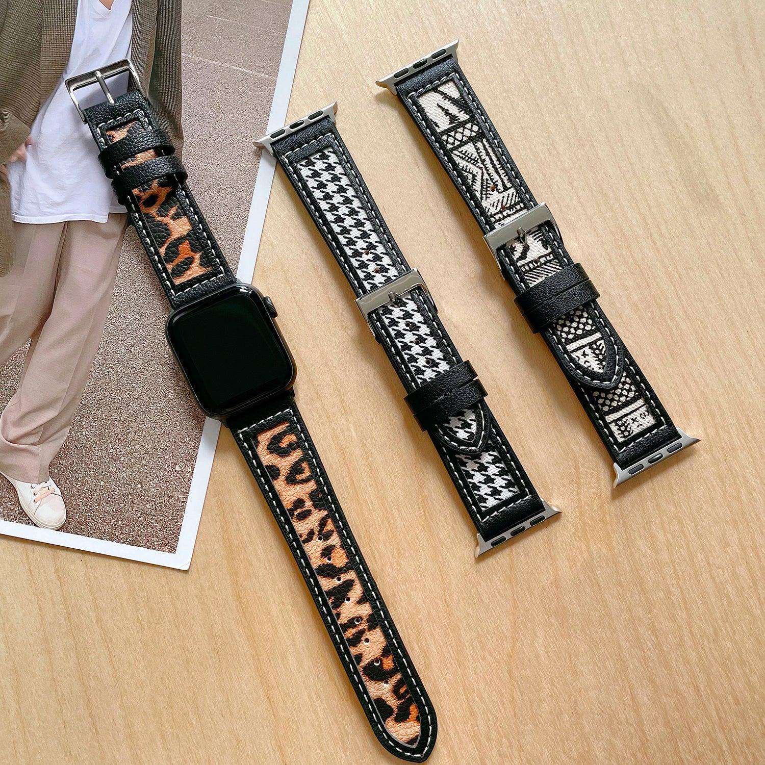 【6色】モーダン パターン 本革 アップルウォッチ バンド apple watch バンド givgiv