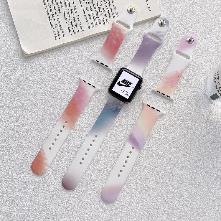 【6色】ペイントウォーターカラー シリコンバンド applewatch apple watch バンド givgiv