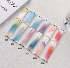 【6色】ペイントウォーターカラー シリコンバンド applewatch apple watch バンド givgiv