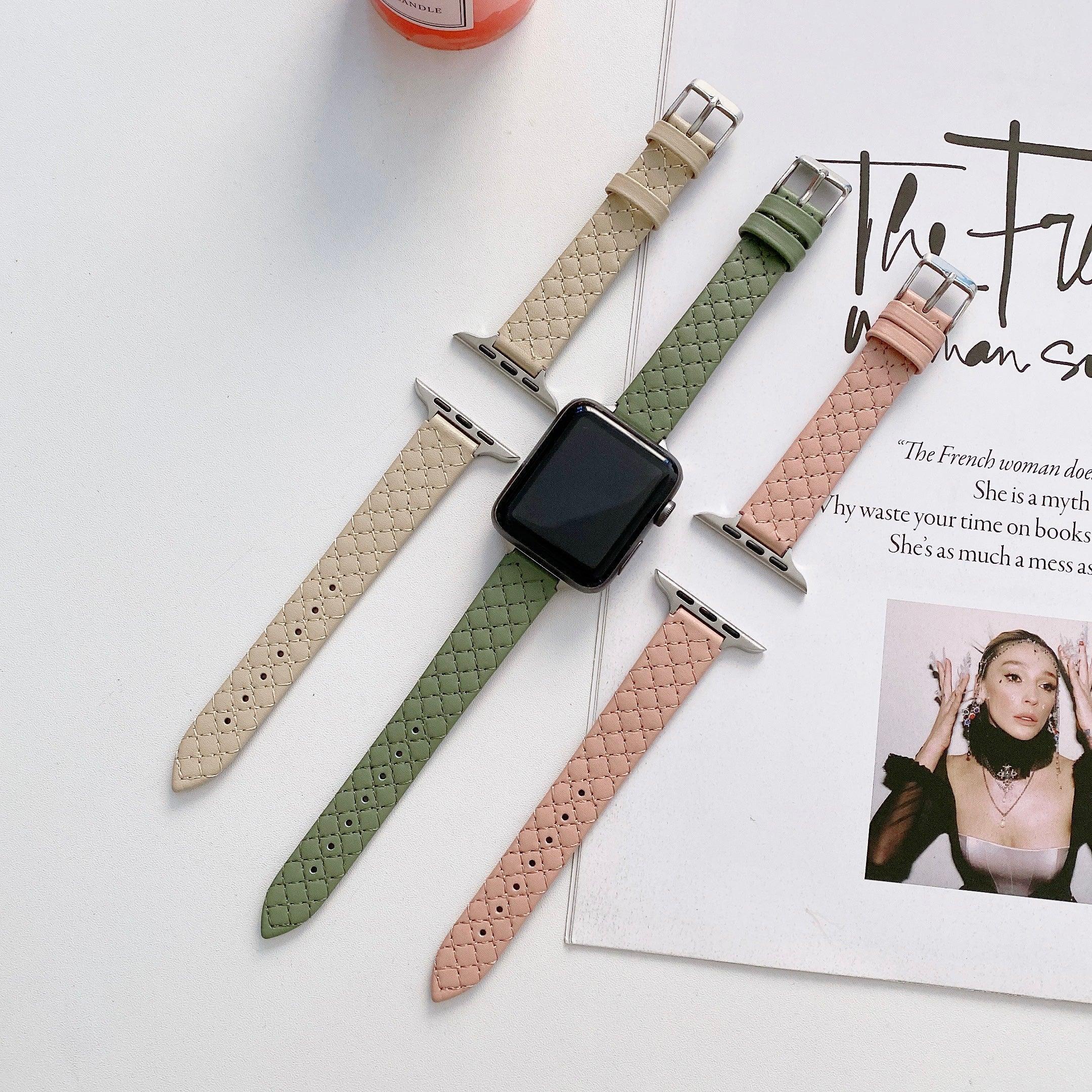 【6色】スリム スクエア 本革 applewatchバンド apple watch バンド givgiv