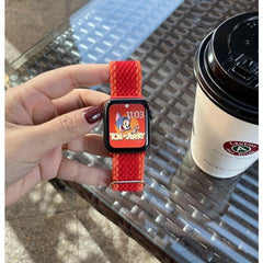 【6色】ツートン ストラップ ループ アップルウォッチバンド apple watch バンド givgiv 02レッド&オレンジ 38mm/40mm/41mm用