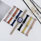 【7色】スリム 光沢 クロッコ型押、ヘビ型押し 本革 Applewatch バンド apple watch バンド givgiv