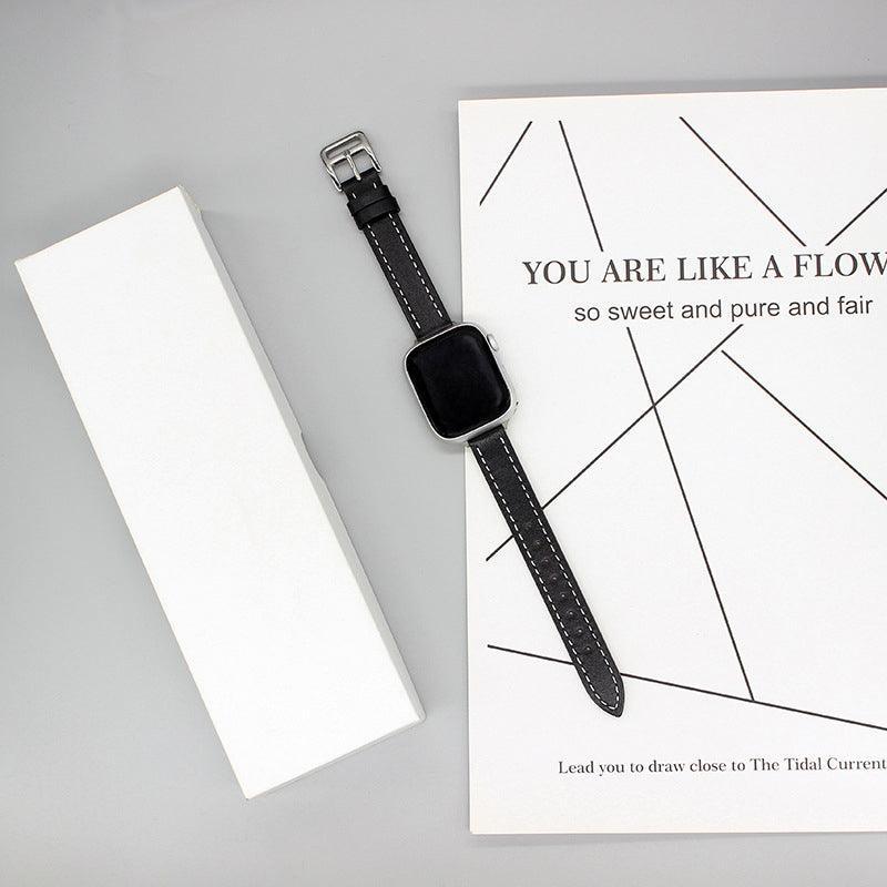 【8色】ステッチ アトラージュ 本革 バンド applewatch apple watch バンド givgiv 38mm/40mm/41mm用 05ブラック