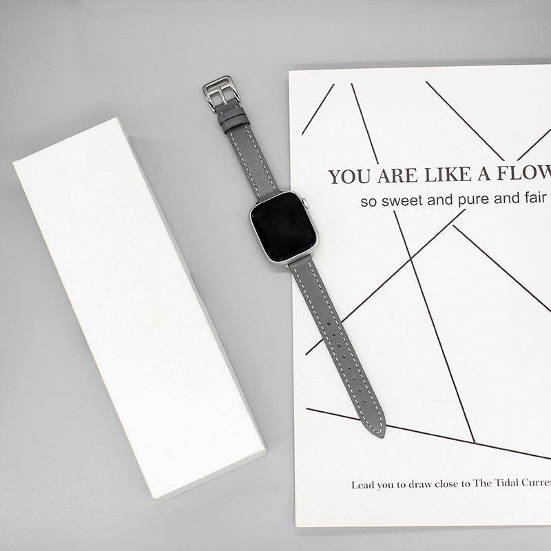 【8色】ステッチ アトラージュ 本革 バンド applewatch apple watch バンド givgiv 38mm/40mm/41mm用 08グレー