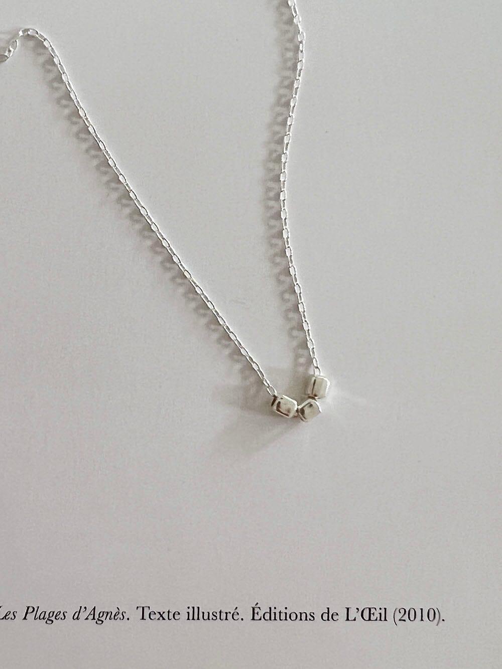 [925 Silver]コイルミニキューブネックレス necklace The Klang 