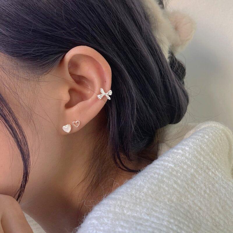 [925 Silver]螺鈿ハートピアス Piercing younglong-seoul 