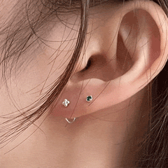 [925 Silver]丸花リングピアス Earrings 10000won 