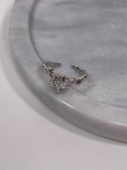 アイスクリスタル ブラック キュービック ウェーブリング ring oh-kim