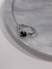 アイスクリスタル ブラック キュービック ウェーブリング ring oh-kim