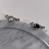 アイスクリスタル ブラック キュービック ウェーブリング ring oh-kim